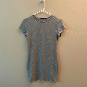 Boohoo tshirt dress size small grey